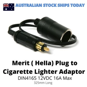 Motorcycle Merit(Hella) Plug to Cigarette Lighter Adaptor Plug Socket Waterproof - Picture 1 of 7