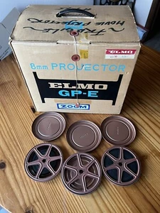 VINTAGE ELMO GP-E ZOOM 8 MM MOVIE PROJECTOR COMPLETE IN ORIGINAL BOX - Picture 1 of 12