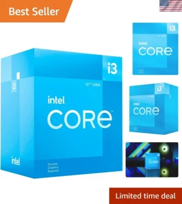LGA 1700 Intel Core i3-12100F Processor - 12th Gen, 58W Power, No Graphics - Image 1 of 4