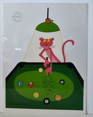 1992 SERIGRAPH CEL ANIMATION6 PINK PANTHER PINK 8 BALL FRIZ FRELENG - Image 1 of 4