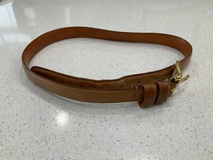 Coach Tan Belt Real Glove Tanned Cowhide Leather Solid Brass Buckle 6611 30 - Picture 1 of 5