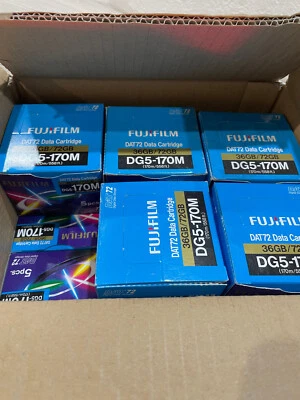 5 pack DAT72 Tape Cartridge FUJI DG5-170M, 36/72GB 4mm DDS-5, DAT 72 26046172 - Image 1 of 4