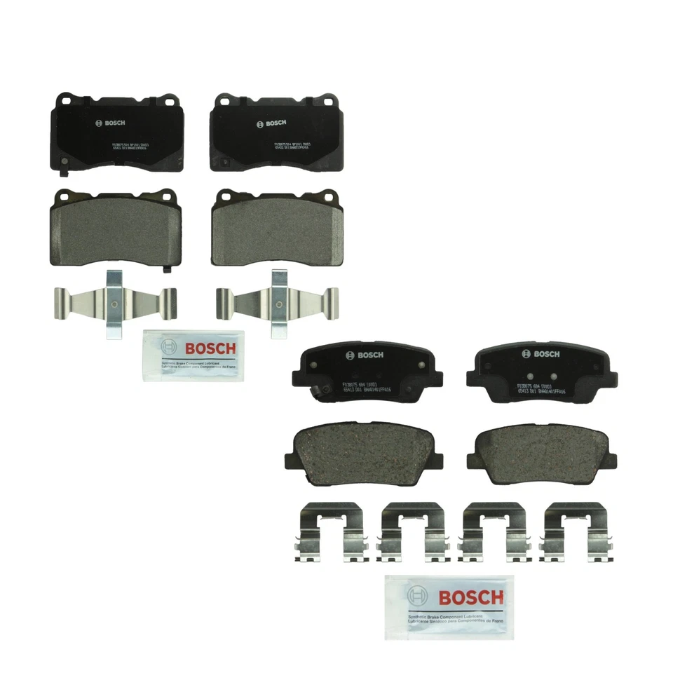 Kit de pastillas de freno de disco semimetálicas delanteras traseras Bosch QuietCast para Hyundai Genesis Coupé Foto 1 de 1