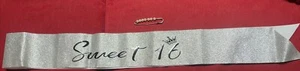 Sweet 16 Lace Sash - 16th Birthday Sash - Birthday Party Favor, Party... - Picture 1 of 2