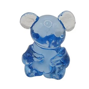 Estatuilla/pisapapeles vintage de oso koala de vidrio artístico azul de 3" (ver fotos) - Imagen 1 de 7