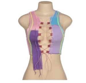 Mujeres Camisa Hueca Estilo Punk Acanalada Tejer Prendas para el torso Recortadas Club Fiesta Prenda para el torso - Imagen 1 de 13