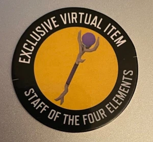 Roblox Celebrity Series 8 Zombie Jenkins STAFF OF THE FOUR ELEMENTS Code Only - Picture 1 of 1