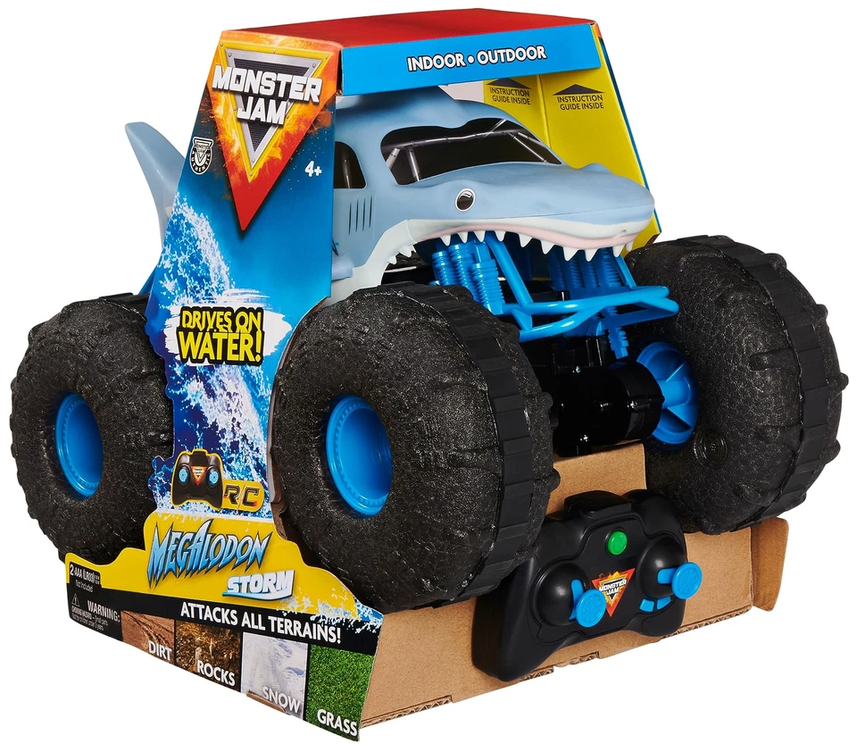 Megalodon Storm RC Truck Amphibienfahrzeug in Hai-Optik für Land und Wasser M... - Bild 1 von 4