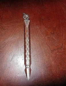 ANTIQUE VINTAGE GOTHIC CHANDELIER SCONCE OR LAMP PART  PRISM 6 1/4" L BOX #8 - Picture 1 of 4