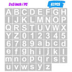 62pcs 3 Inch Letter &Number Stencils Reusable Washable Environment-Friendly N1O4