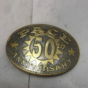 Western Gold Silver Buckle Pace Picante Sauce 50th Anniversary - Picture 1 of 2