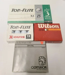 LOT (54) New Vintage GOLF BALLS SPALDING TOP FLIGHT, Centurion, Wilson Aviator S - Picture 1 of 2
