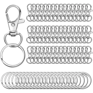 50Set Metal Lanyard Keychain Hook Clip Swivel Snap For Paracord Lobster Clasp - Picture 1 of 12