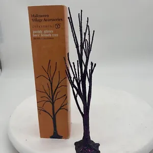 Department 56 - PURPLE GLITTER BARE BRANCH TREE - Halloween 809456 Retired - Picture 1 of 6