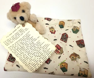 PERSONALIZADO "Oso de Carga" Dije/Figura Figura Peluche Plus Poema Tarjeta Tela Almohada - Imagen 1 de 9