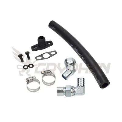 Turbo Oil Return Line Hose Kit Mitsubishi Lancer 4B12 2.4L with EVO X 10 TD05H - Image 1 of 2