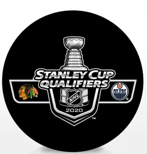 2020 Stanley Cup Playoffs Duelling Puck Edmonton Oilers/Chicago Blackhawks - Bild 1 von 2