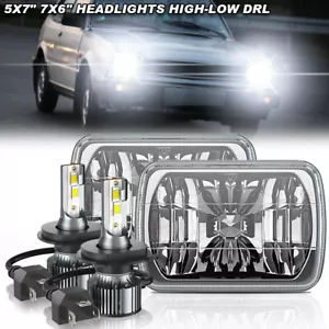 2PCS 7x6" LED Headlights DRL high/low For Honda 1982-1985 Civic 86-89 Accord - Picture 1 of 15