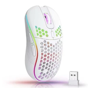 2.4G Wireless RGB Gaming Maus - wiederaufladbar, DPI einstellbar, ergonomisch - Bild 1 von 7