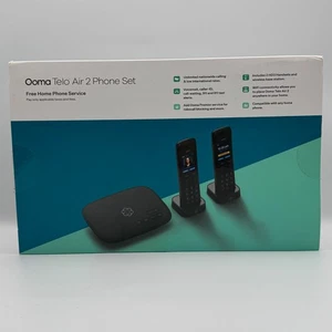 Ooma - Service de téléphonie résidentielle Internet Telo Air 2 avec 2 combinés sans fil BLK - Photo 1/13