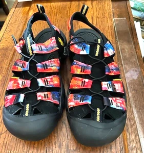Sandali KEEN Newport H2 donna taglia 8 retrò tie dye multicolore scarpa da trekking acqua - Foto 1 di 7