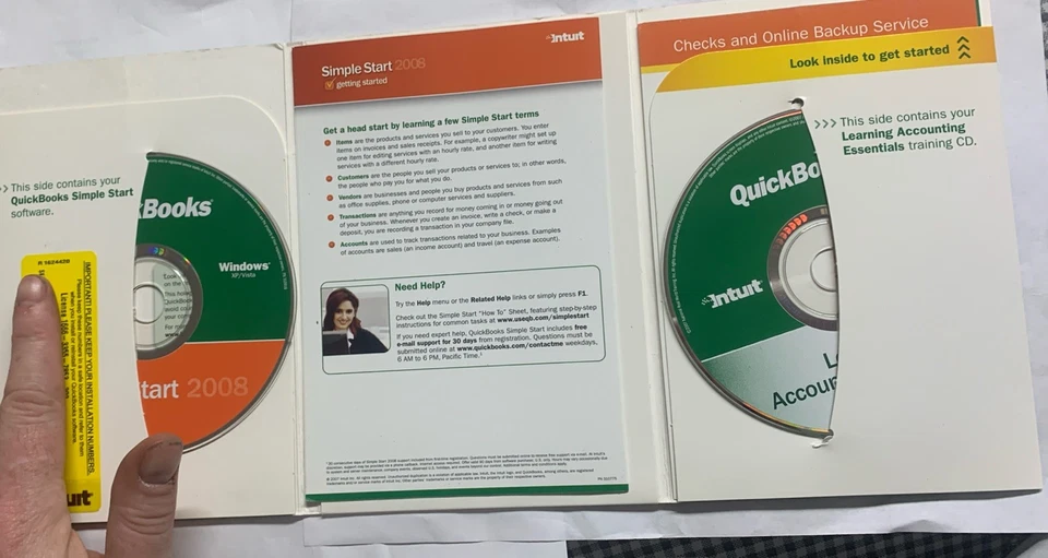 2008 INTUIT QUICKBOOKS Simple Start Plus Pack Software + License key - Image 1 of 4