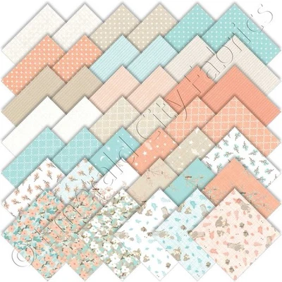 Lullaby Baby Girl Boy Unisex Kate & Birdie Paper Co. Moda Mini Charm Pack 2.5” - Image 1 of 2