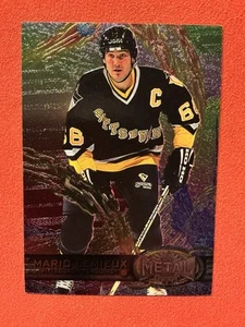 96-97 🔥Fleer Skybox 🔥METAL UNIVERSE # 128 🔥MARIO LEMIEUX 🔥PENGUINS 🔥🔥🔥 - Picture 1 of 2