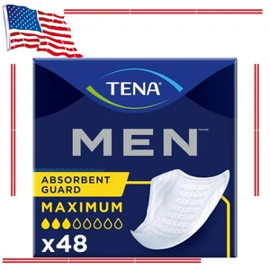 Tena Incontinence Guards for Men, Moderate Absorbency, 48 Count, White, New - Picture 1 of 8