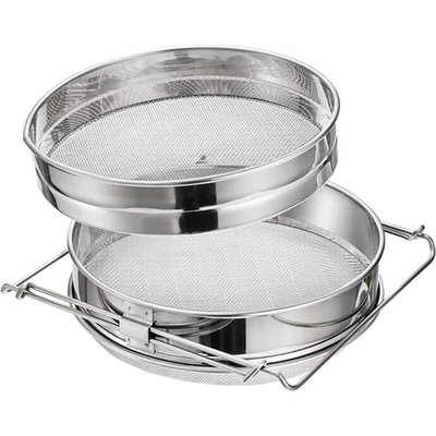 Honig Doppelsieb Edelstahl ∅ 23cm Honigernte sieben Imker - Bild 1 von 4