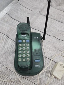 Vtech Vt 9116 Green Translucent Cordless Phone With Base. FOR PARTS - Picture 1 of 6