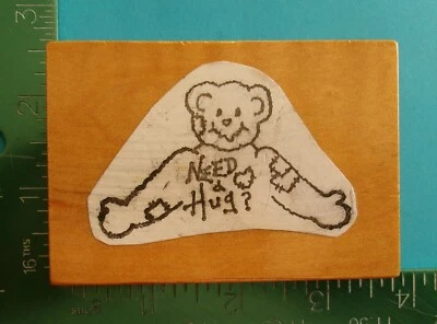 Sello de goma NEED A HUG TEDDY BEAR Foto 1 de 2