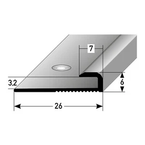 PROVISTON Abschlussprofile Höhe 6 mm Breite 26 mm Einfasshöhe 3 mm Aluminium - Bild 1 von 3
