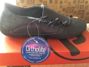 ProPet 9.5 D (W) Tawny Navy Leder Wanderschuhe Neu im Karton verstellbar Ortholite - Bild 1 von 10