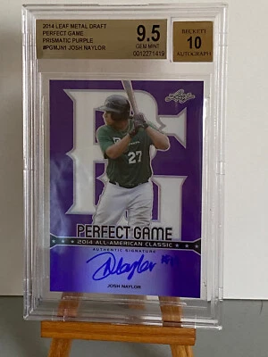 Josh Naylor 2014 Leaf Metal Draft P G Prismatic Purple Auto 5/10 BGS 9.5 10 - Image 1 of 2