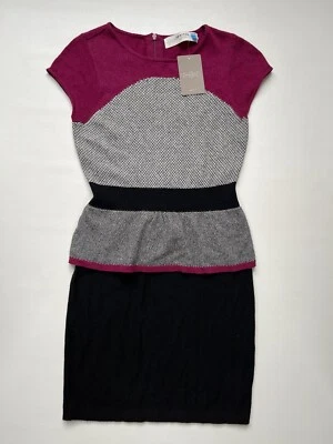 Nuevo con etiquetas Vestido Suéter Anthropologie Sparrow Serena Peplum Lana Mezcla Cachemira Talla XS Foto 1 de 4