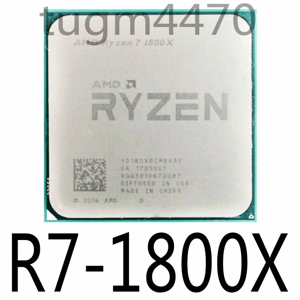 AMD Ryzen 7 1800X R7-1800X 3.6 GHz 14 nm 8-Core Socket AM4 CPU Processors - Imagen 1 de 1