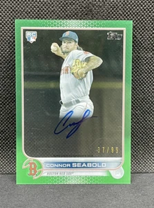 2022 Topps Clearly Authentic Connor Seabold Green Rookie Auto #37/99 RC - Picture 1 of 3