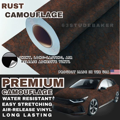 Lámina adhesiva adhesiva de vinilo para auto viejo camuflaje oxidado camuflaje oxidado Foto 1 de 2
