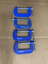 Various 3 inch C Clamps Package of 4 Mastercraft Powerfist Blue