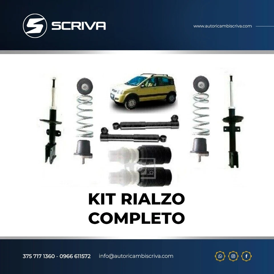 KIT RIALZO FIAT PANDA 4X4(169) 4 AMMORTIZZATORI + MOLLE + TAMPONI - Image 1 of 1