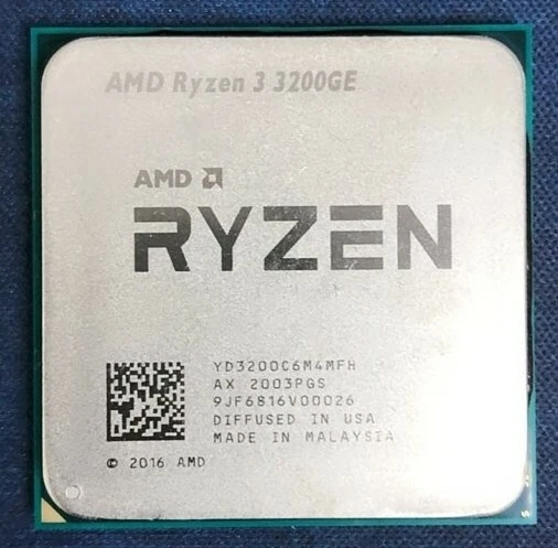 AMD Ryzen 3 3200GE R3-3200GE 3.3-3.8GHz 4-Core 4ths SocketAM4 CPU Processor - Image 1 of 1