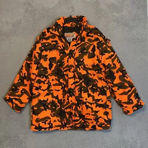 Vintage Winchester Jacket Mens Large Orange Camo Coat Hunting Work ERDL - Picture 1 of 14