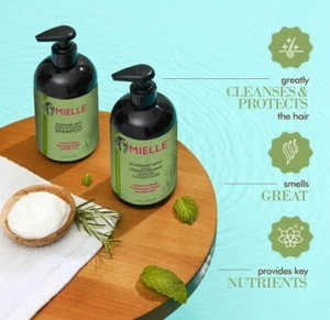 Organics Mielle Rosmarin Minze stärkende Spülung mit Biotin, 12 Unzen - Bild 1 von 4