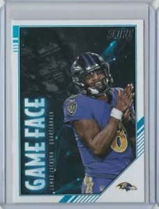 LAMAR JACKSON 2020 SCORE-GAME FACE INSERT-LET'S HAGGLE-SEND ME AN OFFER TODAY!! - Bild 1 von 12