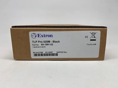 Extron TLP Pro 525M Black 5" Wall Mount TouchLink Pro Touchpanel 60-1561-02 - Image 1 of 3