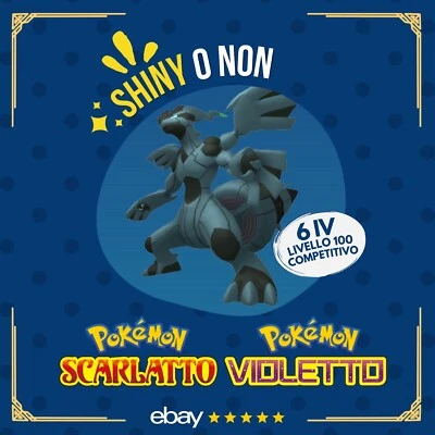 Zekrom Shiny o Non ✨ 6 IV Competitivo Custom Pokémon Scarlatto Violetto 🟠🟣 - Immagine 1 di 4
