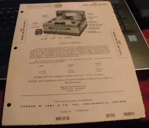 RCA 2-GANG 2-SPUR ROLLE ZU ROLLE BANDREKORDER (SAMS PHOTOFACT 224-11) - Bild 1 von 1