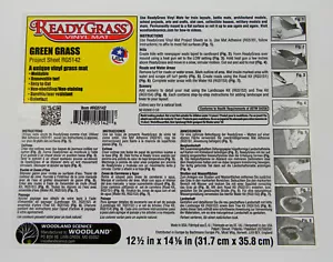 WOODLAND SCENICS READY GRASS MAT 12" x 14" GREEN GRASS landscape WDS5142 NEW - Picture 1 of 2