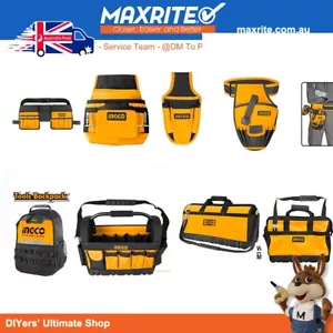 Ingco Electrician Tool Bag Waist Pocket Maintenance Pouch Belt Storage Holder - Picture 1 of 37